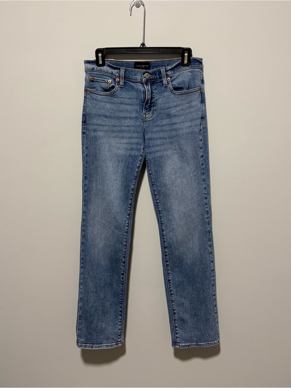 Lucky Brand Sweet Mid Rise Straight Jeans Light Wash Stretch Denim Women’s 28